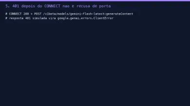 401 simulado depois de CONNECT autenticado